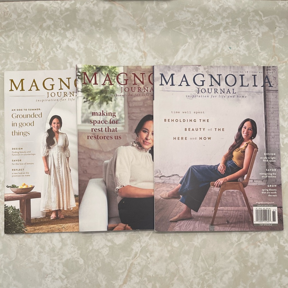 Magnolia Magazine 2021 2022 Set of 3 Issue 17, 18, 19 Great Condition